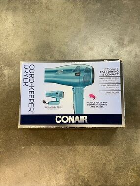 Conair Cord Keeper 1875W Hair Dryer Travel Folding Handle New Open Box